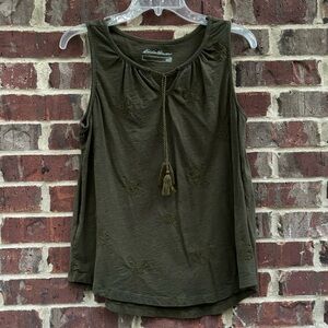 Eddie Bauer Embroidered Tank Top, Size Medium